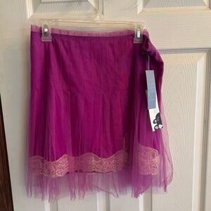 Chic Purple Lace‎ Mini Skirt y2k NWT